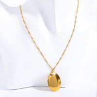 201 Stainless Steel 304 Stainless Steel Gold Plated Modern Style Classic Style Heart Shape Pendant Necklace main image 6