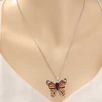 Wholesale Jewelry IG Style Simple Style Butterfly Resin Copper Alloy Pendant Necklace sku image 1