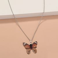 Wholesale Jewelry IG Style Simple Style Butterfly Resin Copper Alloy Pendant Necklace main image 4