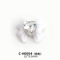 Sweet Heart Shape Bow Knot Resin Crystal Nail Decoration Accessories 10 PCS/Package sku image 1