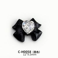 Sweet Heart Shape Bow Knot Resin Crystal Nail Decoration Accessories 10 PCS/Package sku image 5