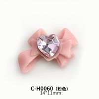 Sweet Heart Shape Bow Knot Resin Crystal Nail Decoration Accessories 10 PCS/Package sku image 7