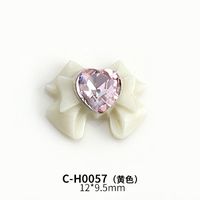 Sweet Heart Shape Bow Knot Resin Crystal Nail Decoration Accessories 10 PCS/Package sku image 4