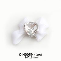 Sweet Heart Shape Bow Knot Resin Crystal Nail Decoration Accessories 10 PCS/Package sku image 6