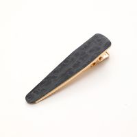 Women's Vintage Style Simple Style Color Block Leather Printing Hair Clip sku image 5