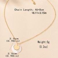 Wholesale Jewelry Casual Simple Style Round Shell Iron Pendant Necklace main image 2