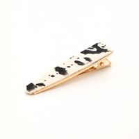 Women's Vintage Style Simple Style Color Block Leather Printing Hair Clip sku image 3