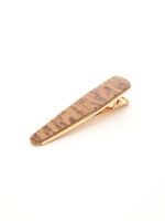 Women's Vintage Style Simple Style Color Block Leather Printing Hair Clip sku image 9