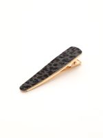 Women's Vintage Style Simple Style Color Block Leather Printing Hair Clip sku image 10