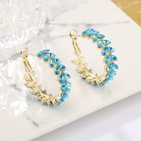 1 Pair Simple Style Classic Style Color Block Inlay Alloy Rhinestones Earrings main image 6