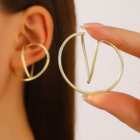 1 Pair Simple Style Solid Color Plating Alloy Gold Plated Silver Plated Ear Cuffs main image 1
