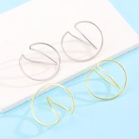 1 Pair Simple Style Solid Color Plating Alloy Gold Plated Silver Plated Ear Cuffs main image 2