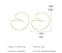 1 Pair Simple Style Solid Color Plating Alloy Gold Plated Silver Plated Ear Cuffs main image 5