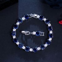 Wholesale Basic Modern Style Classic Style Geometric Brass Inlay Gold Plated Rhinestones Zircon Bracelets main image 3