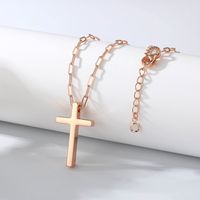 Casual Vintage Style Cross 304 Stainless Steel Plating Unisex Pendant Necklace main image 5
