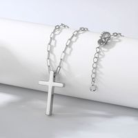Casual Vintage Style Cross 304 Stainless Steel Plating Unisex Pendant Necklace main image 4