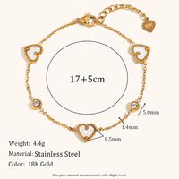 304 Stainless Steel 18K Gold Plated Lady Plating Heart Shape Jewelry Set main image 2