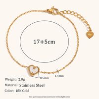 304 Stainless Steel Basic Plating Heart Shape Jewelry Set main image 2