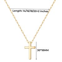 Casual Vintage Style Cross 304 Stainless Steel Plating Unisex Pendant Necklace main image 2