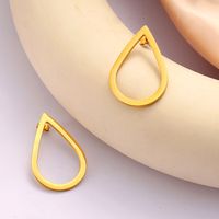 1 Pair Lady Modern Style Classic Style Water Droplets Solid Color 304 Stainless Steel No Inlay 18K Gold Plated Drop Earrings main image 10