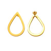 1 Pair Lady Modern Style Classic Style Water Droplets Solid Color 304 Stainless Steel No Inlay 18K Gold Plated Drop Earrings sku image 1
