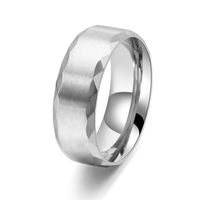 Modern Style Simple Style Commute Round Solid Color 304 Stainless Steel Men's Rings main image 9