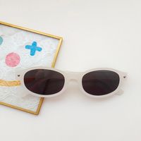 Casual Cute Color Block Resin Oval Frame Full Frame Kids Sunglasses sku image 1