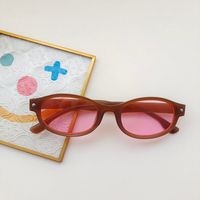 Casual Cute Color Block Resin Oval Frame Full Frame Kids Sunglasses sku image 2
