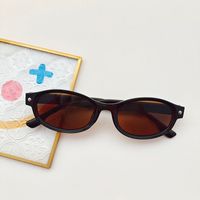 Casual Cute Color Block Resin Oval Frame Full Frame Kids Sunglasses sku image 6