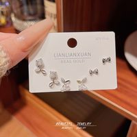 Elegant Sweet Spiderman Butterfly Copper Plating Inlay Zircon Ear Studs sku image 73