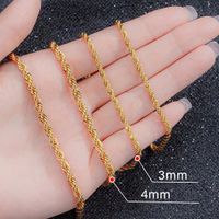 304 Stainless Steel 18K Gold Plated Casual Vintage Style Plating Solid Color Layered Necklaces main image 3