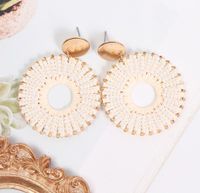 1 Pair Vacation Geometric Raffia Drop Earrings sku image 1