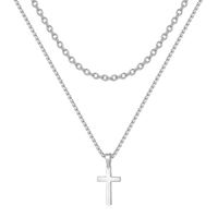 304 Stainless Steel 18K Gold Plated Casual Vintage Style Plating Cross Pendant Necklace main image 4