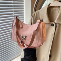 Women's Medium Pu Leather Solid Color Butterfly Classic Style Streetwear Zipper Underarm Bag main image 2