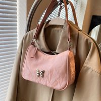 Women's Medium Pu Leather Solid Color Butterfly Classic Style Streetwear Zipper Underarm Bag main image video