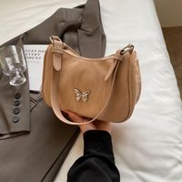 Women's Medium Pu Leather Solid Color Butterfly Classic Style Streetwear Zipper Underarm Bag main image 6