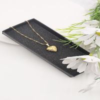 304 Stainless Steel Simple Style Classic Style Heart Shape Pendant Necklace main image 3