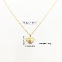 304 Stainless Steel Simple Style Classic Style Heart Shape Pendant Necklace main image 4