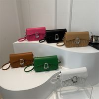 Mujeres Medio Cuero Sintético Color Sólido Básico Estilo Clásico Gire La Tapa Bolso Bandolera main image 1