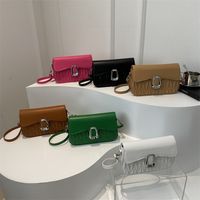 Women's Medium Pu Leather Solid Color Basic Classic Style Flip Cover Crossbody Bag main image 1