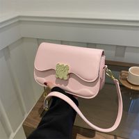 Women's Medium Pu Leather Solid Color Vintage Style Classic Style Flip Cover Crossbody Bag main image 3