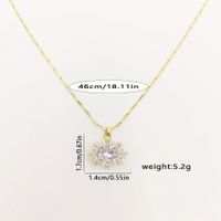 304 Stainless Steel Simple Style Classic Style Inlay Solid Color Rhinestones Pendant Necklace main image 4
