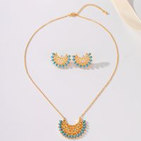 Copper 18K Gold Plated Simple Style Classic Style Inlay Solid Color Zircon Jewelry Set main image 2