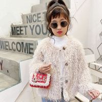 Girl'S Small Woolen Solid Color Elegant Cute Beading Diamonds Magnetic Buckle Square Bag main image 2