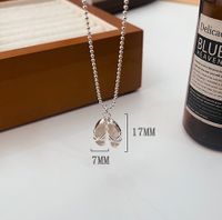Sterling Silver Casual Chain Solid Color Pendant Necklace main image 7