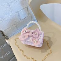 Girl'S Small Woolen Solid Color Elegant Cute Beading Diamonds Magnetic Buckle Square Bag sku image 11