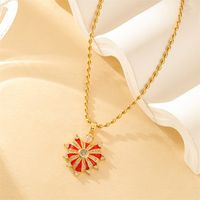 Ferroalloy (201 Stainless Steel) Brass 18K Gold Plated Simple Style Classic Style Plating Inlay Heart Shape Zircon Pendant Necklace main image 2