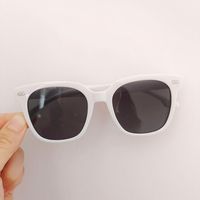 IG Style Casual Vacation Solid Color Resin Square Full Frame Kids Sunglasses sku image 1