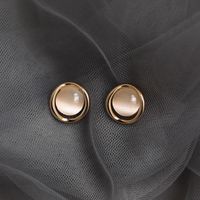 1 Pair Elegant Sweet Square Heart Shape Bow Knot Inlay Imitation Pearl Alloy Rhinestones Earrings sku image 9