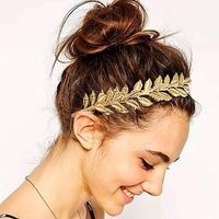 Femmes Style Simple Feuilles Métal Placage Bande De Cheveux main image 3